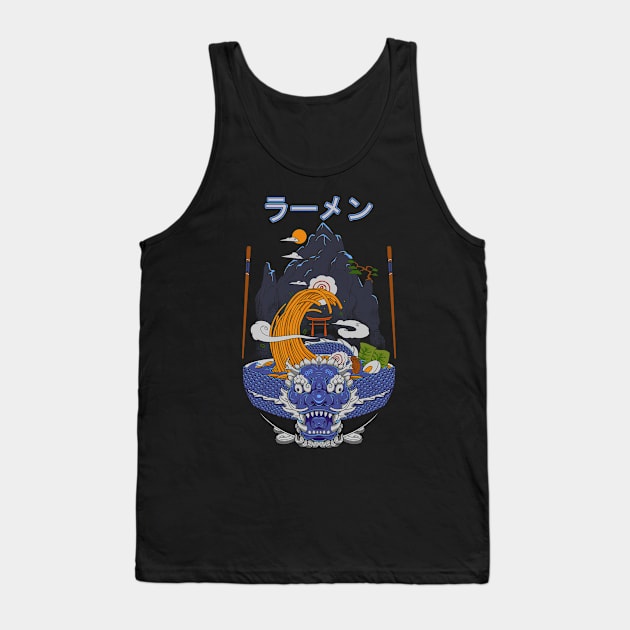 Moon Dragon Ramen Tank Top by VALRON